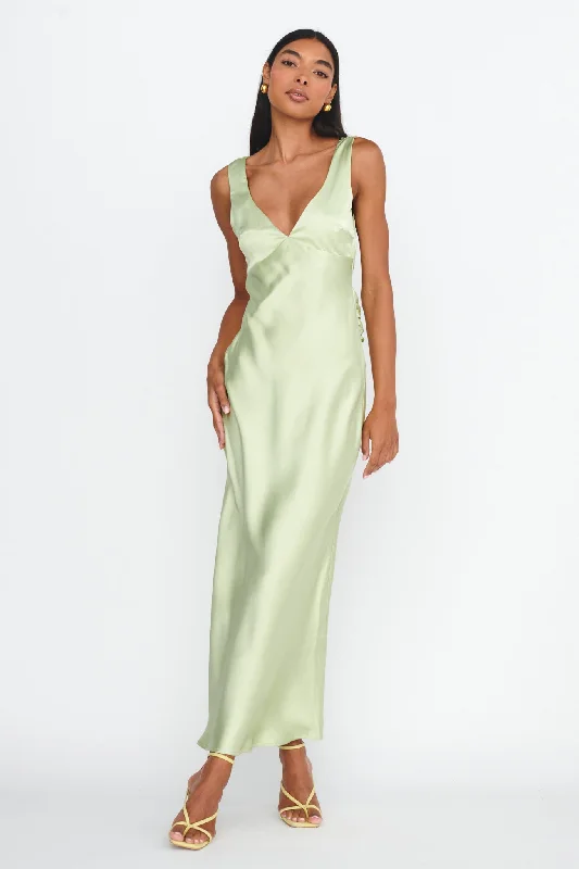 Jelena Draped Back Maxi Dress Apple