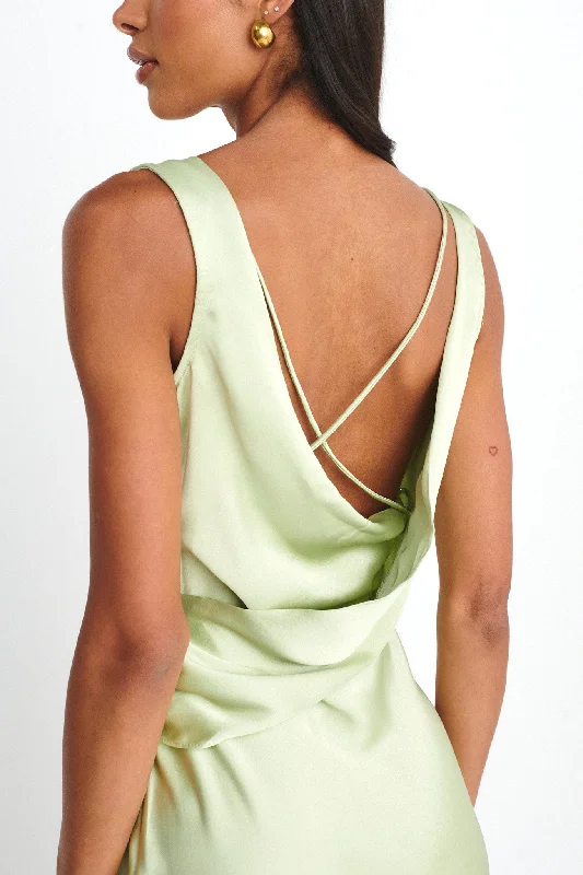 Jelena Draped Back Maxi Dress Apple