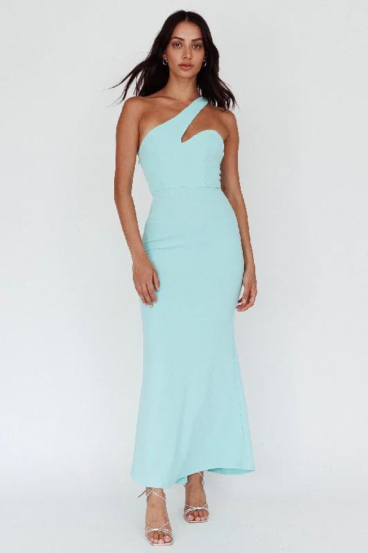 Shooting Stars One-Shoulder Maxi Dress Mint