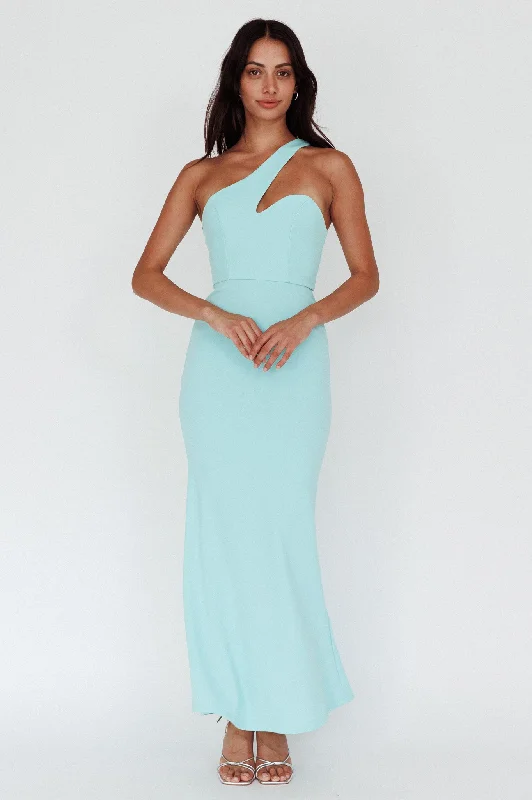 Shooting Stars One-Shoulder Maxi Dress Mint