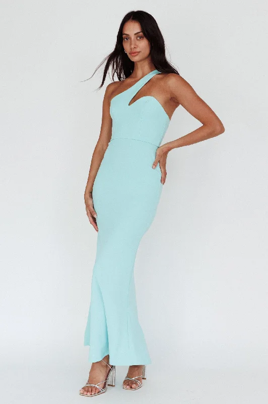 Shooting Stars One-Shoulder Maxi Dress Mint