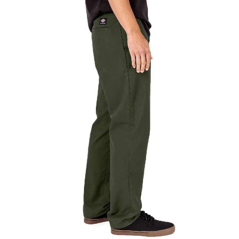 Dickies Slim Straight Twill Skate Pants - Olive Green