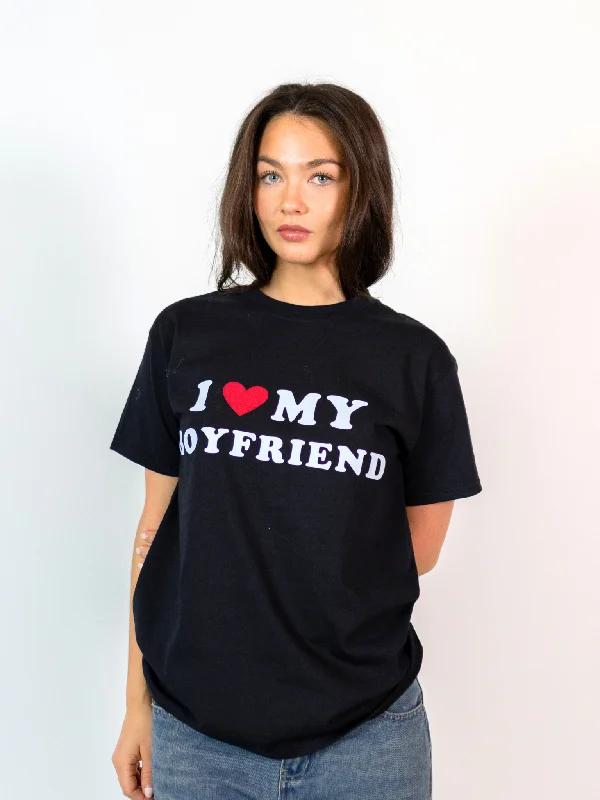 BOYFRIEND UNISEX T-SHIRT - SORT