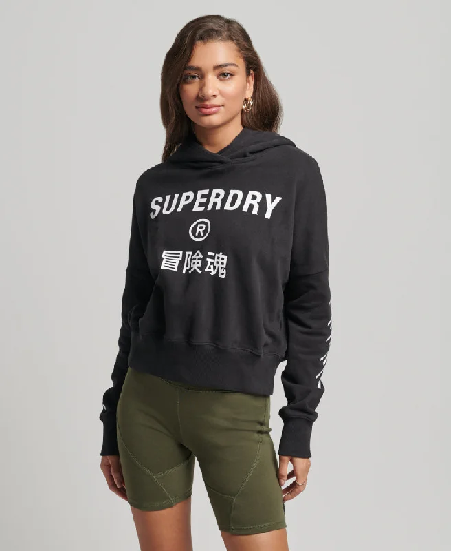 Code Core Sport Crop Box Hood | Black