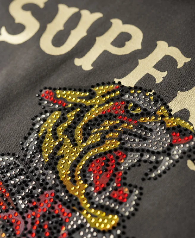 Custom Embellished T-Shirt | Bison Black