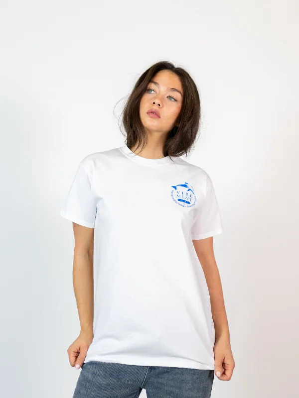 DOLPHIN T-SHIRT (RYGPRINT) - HVID