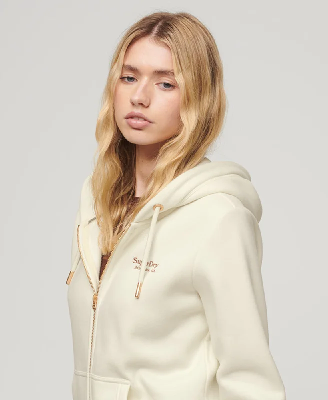 Essential Logo Zip Hoodie | Off White