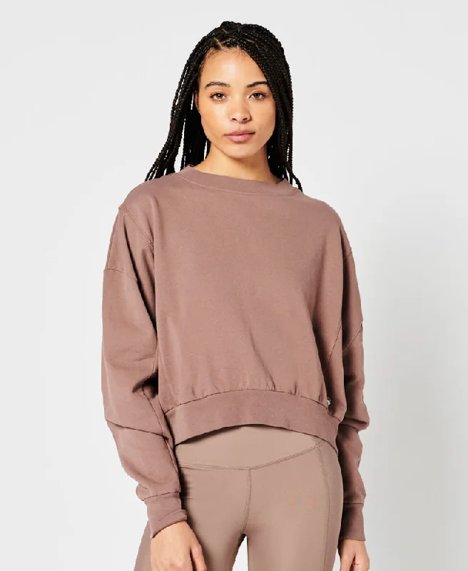 Flex Batwing Crew | Dark Taupe