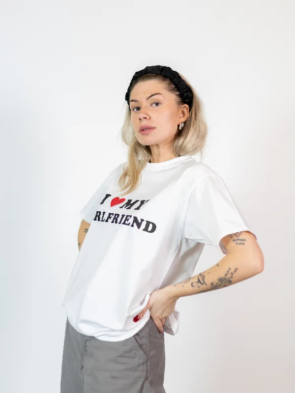 GIRLFRIEND UNISEX T-SHIRT - HVID