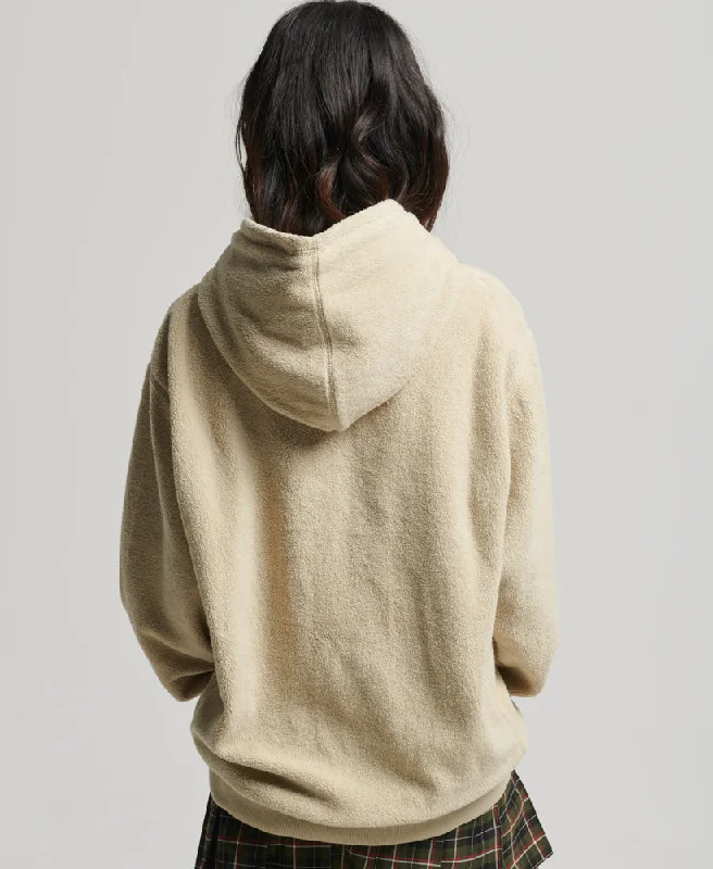 Graphic Fleece Oversized Hoodie | Explorer Sand