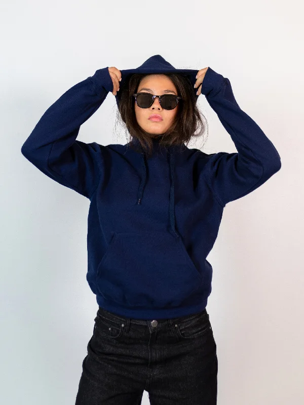 PLANET DISCO (blå) HOODIE (rygprint) - NAVY