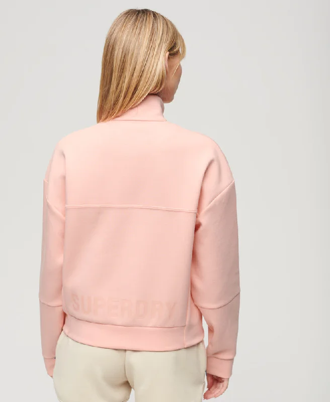 Sport Tech Relaxed Half Zip | Peach Pearl Pink