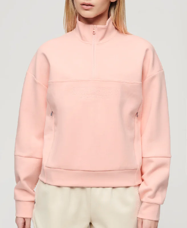 Sport Tech Relaxed Half Zip | Peach Pearl Pink