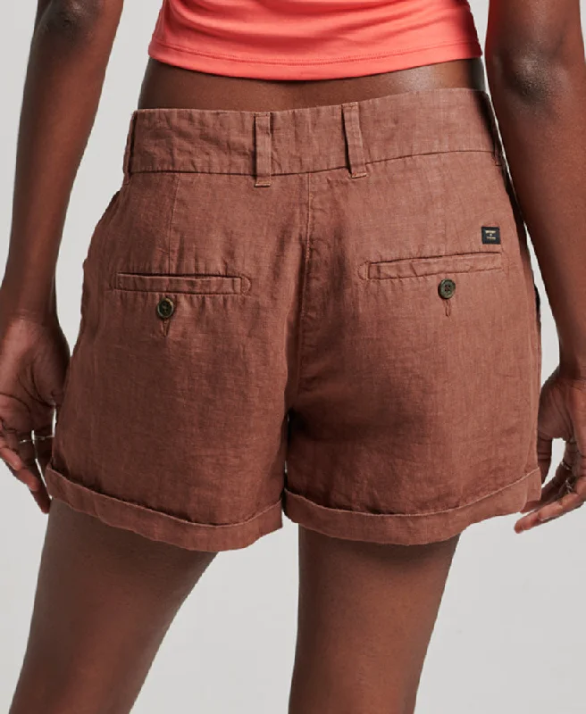 Studios Overdyed Linen Shorts | Nutmeg Brown