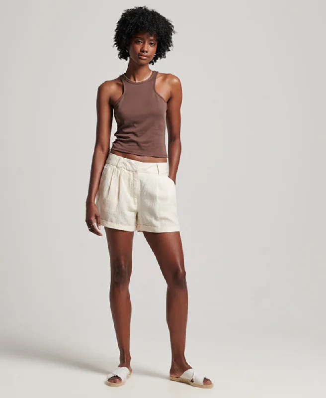 Studios Overdyed Linen Shorts | Rice White