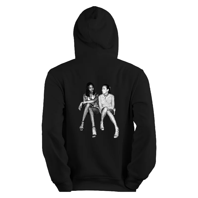 SUPERMODELS HOODIE (rygprint) - SORT