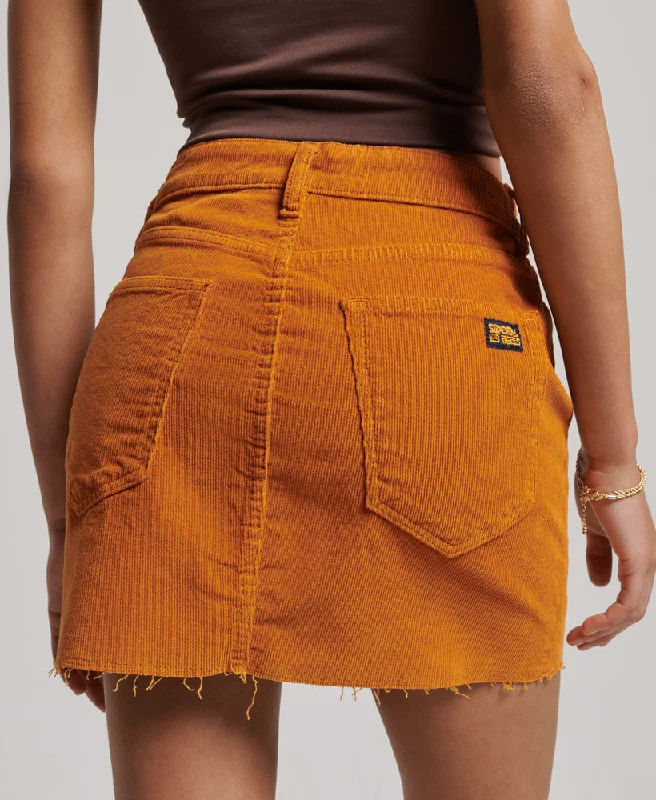 Vintage Cord Mini Skirt | Pumpkin Spice Brown