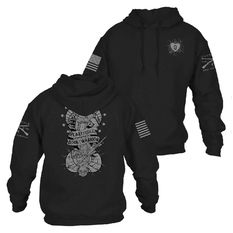 Women's Heart and Soul of a Warrior Hoodie - Black