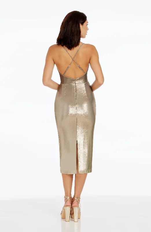 Viv Metallic Ombre Dress