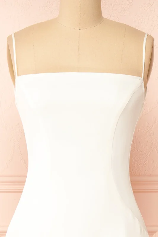 Izabella Ivory | A-line Maxi Dress w/ Open Back