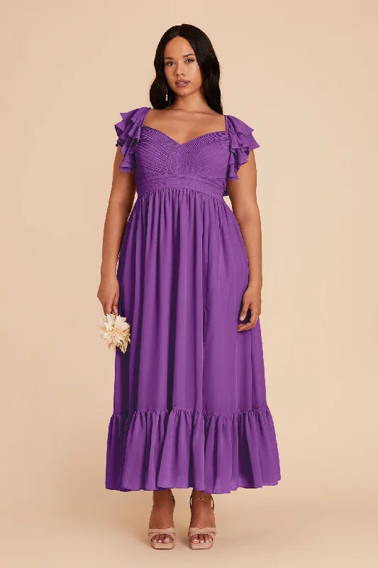 Michelle Chiffon Dress - Amethyst