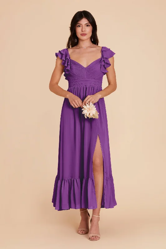 Michelle Chiffon Dress - Amethyst