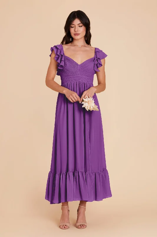 Michelle Chiffon Dress - Amethyst