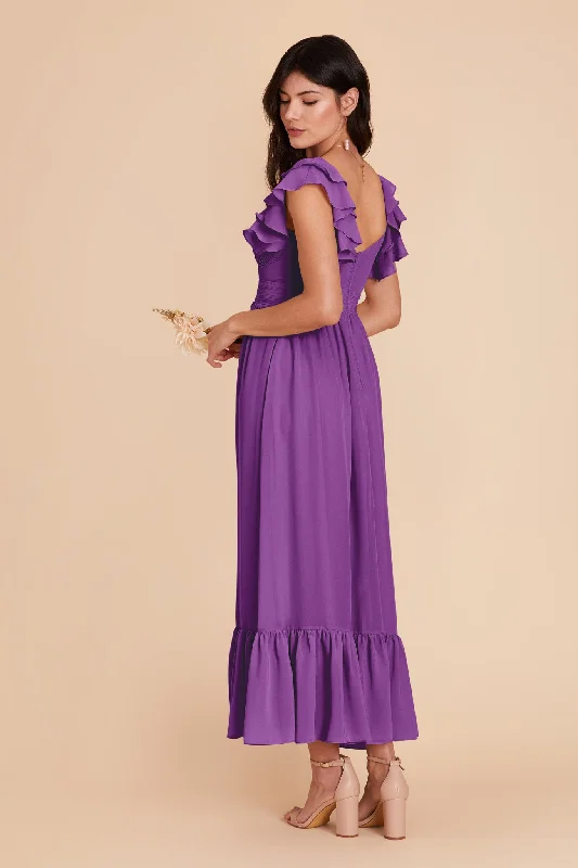 Michelle Chiffon Dress - Amethyst