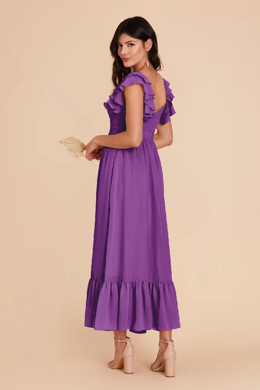 Michelle Chiffon Dress - Amethyst