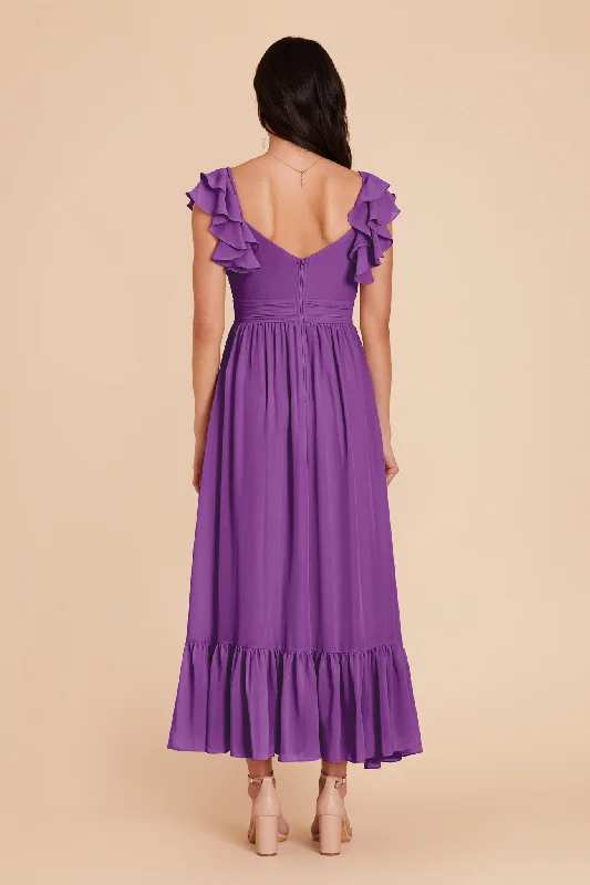 Michelle Chiffon Dress - Amethyst