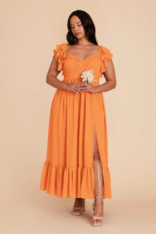 Michelle Chiffon Dress - Apricot