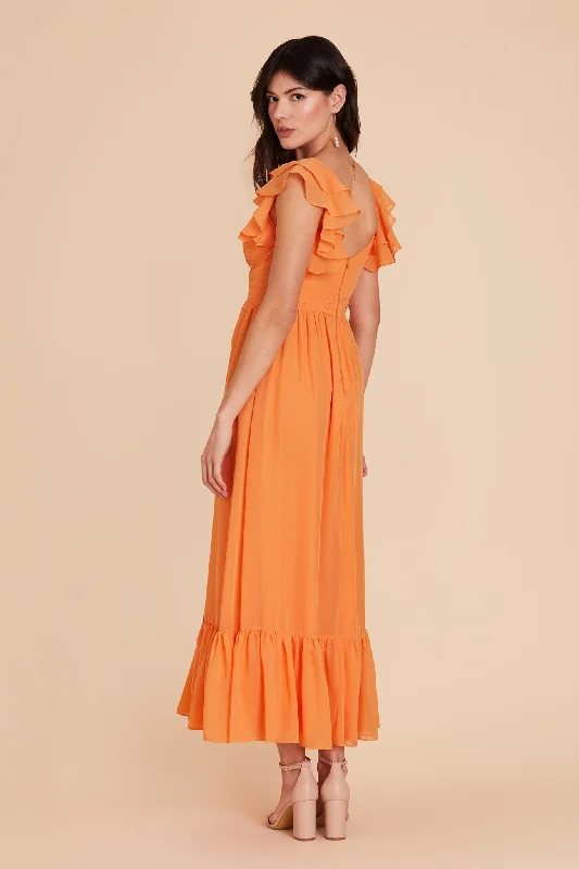 Michelle Chiffon Dress - Apricot