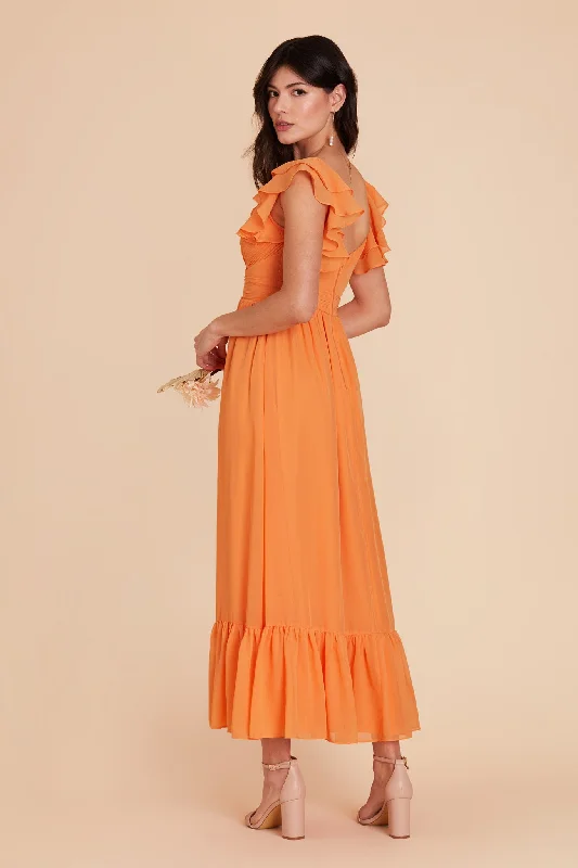 Michelle Chiffon Dress - Apricot