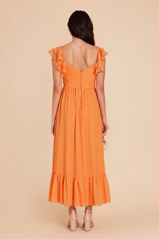 Michelle Chiffon Dress - Apricot