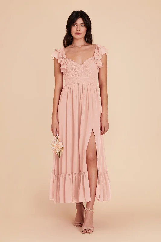 Michelle Chiffon Dress - Blush Pink