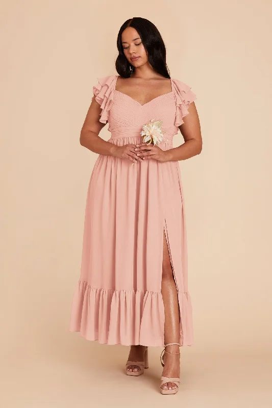 Michelle Chiffon Dress - Blush Pink