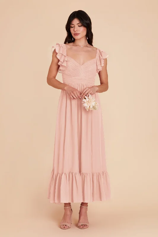 Michelle Chiffon Dress - Blush Pink