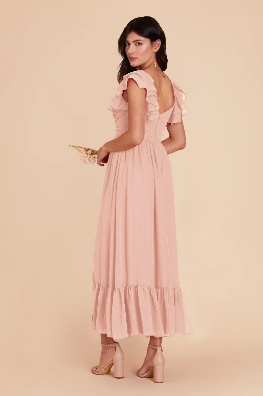 Michelle Chiffon Dress - Blush Pink