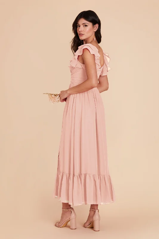 Michelle Chiffon Dress - Blush Pink