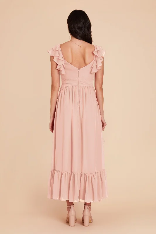 Michelle Chiffon Dress - Blush Pink