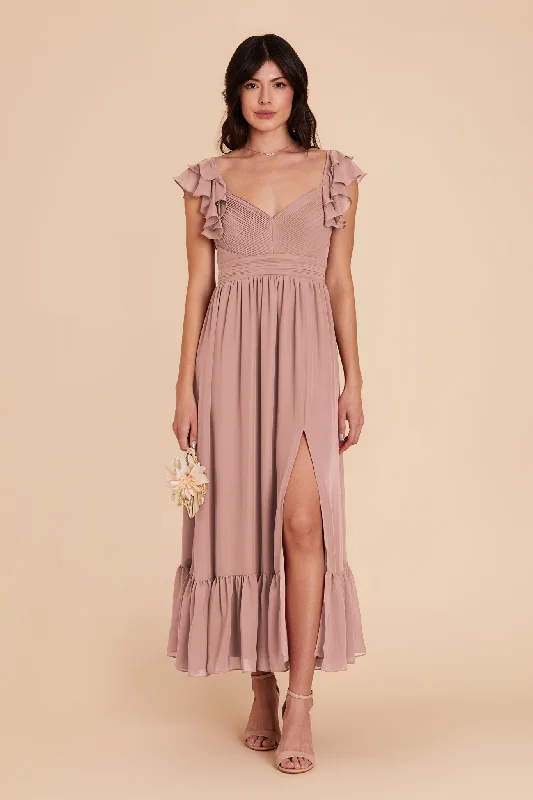 Michelle Chiffon Dress - English Rose