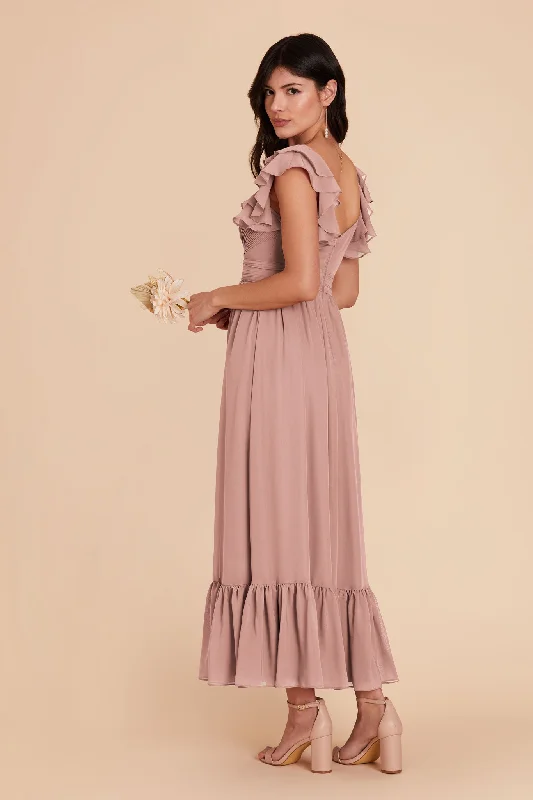 Michelle Chiffon Dress - English Rose