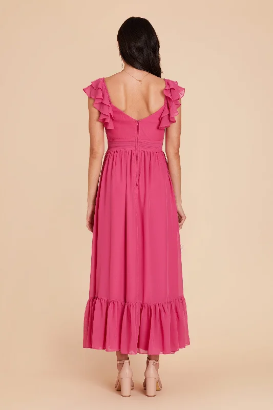 Michelle Chiffon Dress - Fuchsia