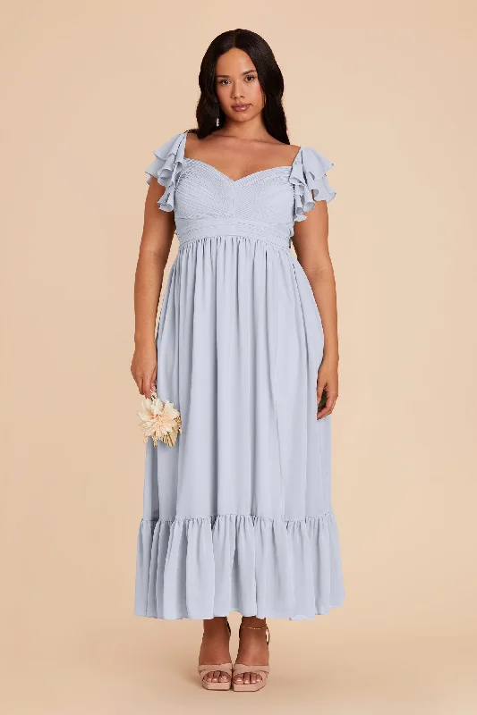 Michelle Chiffon Dress - Ice Blue