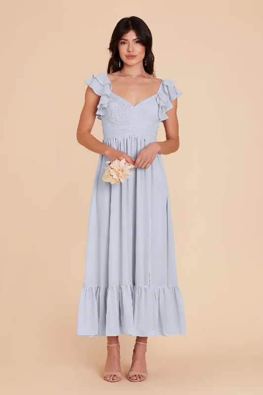 Michelle Chiffon Dress - Ice Blue