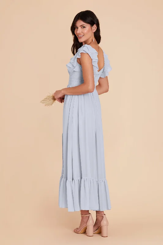 Michelle Chiffon Dress - Ice Blue