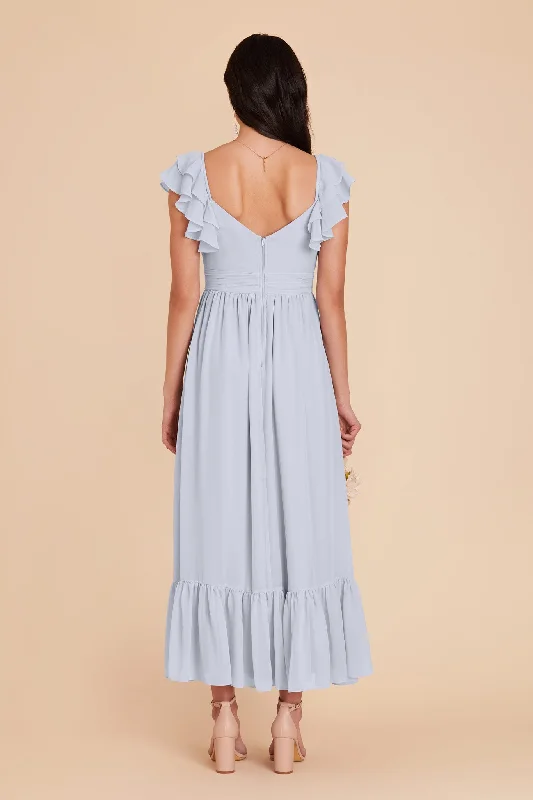 Michelle Chiffon Dress - Ice Blue