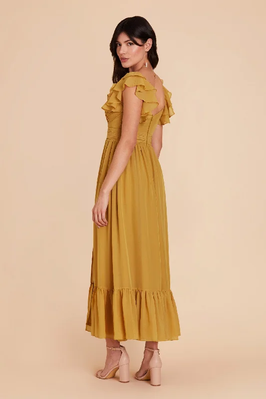 Michelle Chiffon Dress - Marigold