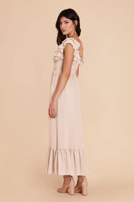 Michelle Chiffon Dress - Pale Blush