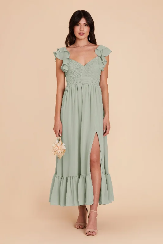 Michelle Chiffon Dress - Sage